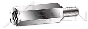 #2-56 X 13/16" Hex Male-Female Standoffs, 3/16" Across Flats, Stainless Steel