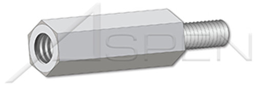 #8-32 X 7/16" Hex Male-Female Standoffs, 1/4" Across Flats, Aluminum