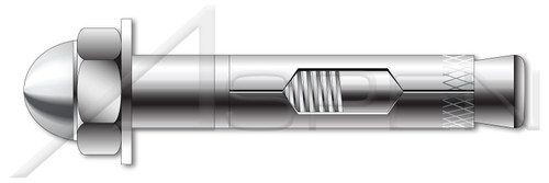 1/4" X 1-3/8" Stainless Steel, Sleeve Anchors, Acorn Sleeve