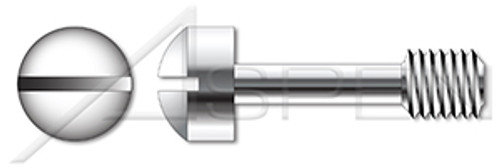 #10-32 X 7/8" Captive Panel Screws, Style 4, Fillister Head, Slotted Drive, Stainless Steel