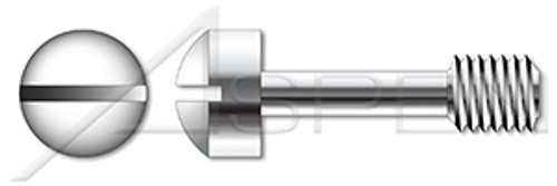 #6-32 X 11/16" Captive Panel Screws, Style 4, Fillister Head, Slotted Drive, Stainless Steel