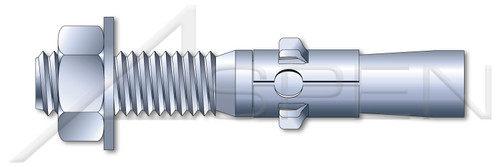 1/4" X 2-1/4" Wedge Anchors, Steel, Zinc Plated