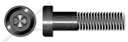 1/2"-13 X 1" Low Head Socket Cap Screws with Hex Drive, UNRC Coarse Threading, Alloy Steel, Black Oxide Coated, Holo-Krome