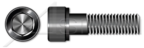 #10-32 X 2-1/4" Hex Socket Head Cap Screws, UNRF Fine Thread, Alloy Steel, Black Oxide, Holo-Krome