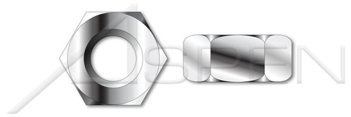 M8-1.0 DIN 934 / ISO 4032, Metric, Hex Finished Nuts, A2 Stainless Steel