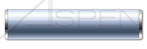 M2.5 X 6mm DIN 7 Type A, Metric, Solid Dowel Pins, AISI 303 Stainless Steel (18-8)