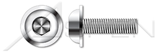 M12-1.75 X 16mm ISO 7380-2, Metric, Flanged Button Head Hex Socket Cap Screws, A2 Stainless Steel