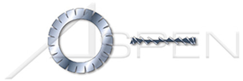 M8 DIN 6798 Type A, Metric, Serrated Lock Washers, External Type "A", Steel, Zinc Plated