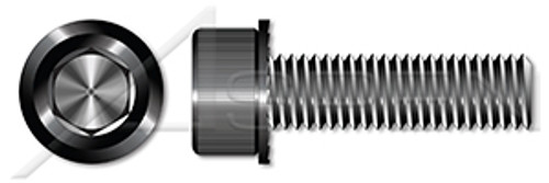 M10-1.5 X 30mm Metric, Flange Screws, Hex Socket Drive, Locking Ribs, Class 10.9 Steel, Black