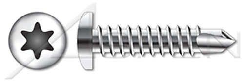 M5.5 X 38mm DIN 7504 Type M, Metric, Self-Drilling Screws, Pan 6-Lobe Drive, A2 Stainless Steel