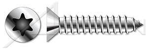 M5.5 X 32mm DIN 7982 / ISO 7050, Metric, Self-Tapping Sheet Metal Screws, Flat 6-Lobe Drive, Full Thread, A2 Stainless Steel