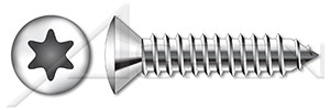 M3.5 X 38mm DIN 7983 / ISO 7051, Metric, Self-Tapping Sheet Metal Screws, Oval 6-Lobe Drive, Full Thread, A2 Stainless Steel