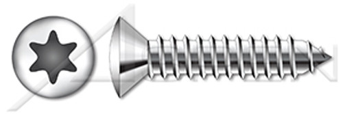 M6.3 X 45mm DIN 7983 / ISO 7051, Metric, Self-Tapping Sheet Metal Screws, Oval 6-Lobe Drive, Full Thread, A4 Stainless Steel