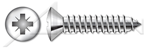 M6.3 X 60mm DIN 7983 / ISO 7051, Metric, Self-Tapping Sheet Metal Screws, Oval Pozidriv Alternative Drive, Full Thread, A2 Stainless Steel