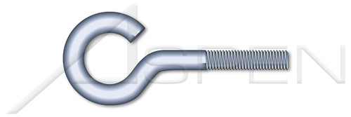 5/16"-18 X 3-3/4" Open End Eye Bolts, Steel, Zinc Plated