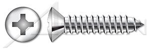 M4.8 X 32mm DIN 7983 / ISO 7051, Metric, Self-Tapping Sheet Metal Screws, Oval Phillips Drive, Full Thread, A4 Stainless Steel