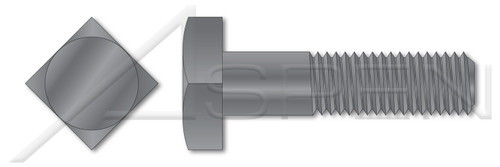 1"-8 X 4-1/2" Machine Bolts, Square Head, Steel, Plain