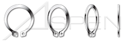 M110 DIN 471, Metric, External Retaining Rings, AISI 301 Stainless Steel