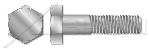 1"-8 X 5" Machine Bolts, Hex Head, Steel, Hot Dip Galvanized