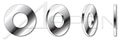 #10, THK=0.016" Flat Washers, Regular Series, 18-8 Stainless Steel, NAS 1149, DFARS