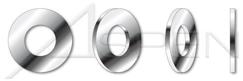 1/4", THK=0.016" Flat Washers, Regular Series, Stainless Steel, NAS 1149, DFARS