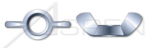 #10-24 Wing Nuts, Type "A", Cold Formed, Full Body, Steel, Zinc Plated