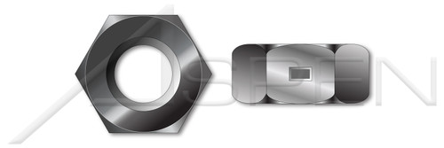 #10-24 2-Way Reversible Lock Nuts, Finished Nut Pattern, Steel, Black Zinc