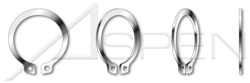 1.000" External Retaining Rings, 15-7 Mo Stainless Steel