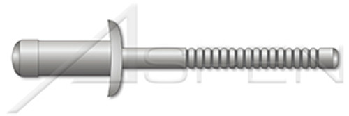 1/4", Grip=0.27"-0.34" Orlock, Aluminum Body / Aluminum Pin, Dome Head