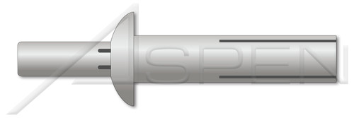 1/4" X 9/16" Drive Pin Rivets, Aluminum Body and Pin, Universal Head