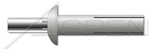 5/32" X 1/8" Drive Pin Rivets, Aluminum Body / Stainless Steel Pin, Universal Head