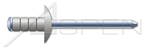 3/16" X 0.730", Grip=0.187"-0.437" Multigrip Rivets, Aluminum Body / Steel Pin, Brazier Head