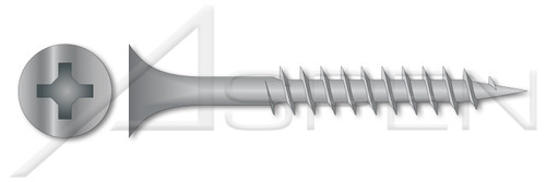 #10 X 1-1/4" Deck Screws, Bugle Phillips Drive, Coarse Thread, Sharp Point, Steel, Dacrotized Finish