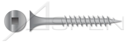 #10 X 5" Deck Screws, Bugle Square Drive, Coarse Thread, Sharp Point, Steel, Dacrotized Finish