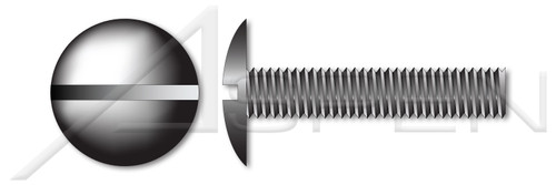 1/4"-20 X 1-1/4" Machine Screws, Truss Slot Drive, Full Thread, Steel, Black Zinc