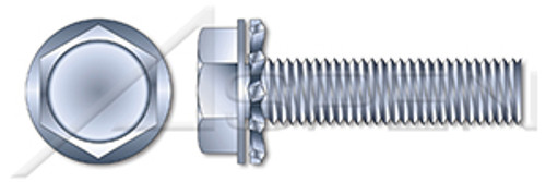 #10-32 X 1" SEMS Machine Screws with External Tooth Lock Washer, Hex Washer, Steel, Zinc Plated and Baked