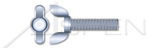 1/4"-20 X 1" Wing Screws, Type "D", Stamped, Steel, Zinc Plated