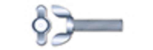 1/4"-20 X 1-1/2" Wing Screws, Type "D", Stamped, Steel, Zinc Plated