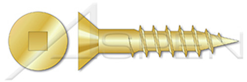 #6 X 3/4" Wood Screws, Flat Square Drive, Silicon Bronze