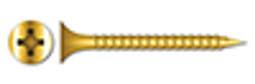 #8 X 3" Drywall Screws, Bugle Phillips Drive, Coarse Thread, Steel, Yellow Zinc