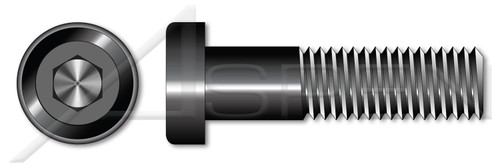 5/16"-18 X 1" Low Head Socket Cap Screws with Hex Drive, Coarse Threading, Alloy Steel, Made in U.S.A.