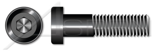 #8-32 X 1/2" Low Head Socket Cap Screws with Hex Drive, Coarse Threading, Alloy Steel, Made in U.S.A.