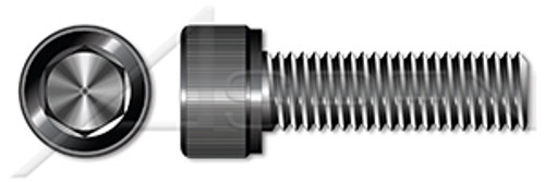 #10-24 X 1-1/4" Socket Cap Screws, Hex Drive, Fully Threaded, Coarse Threading, Alloy Steel, Made in U.S.A.