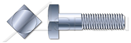 3/8"-16 X 2" Machine Bolts with Square Head, A307 Steel, Zinc