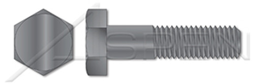 1-1/2"-6 X 6-1/2" Machine Bolts, Undersized Body, Hex Head, A307 Steel, Plain