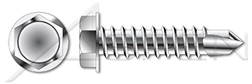 #10 X 2" Self-Drilling Screws, Indented Hex Head, Ultra Stainless Steel 410MO