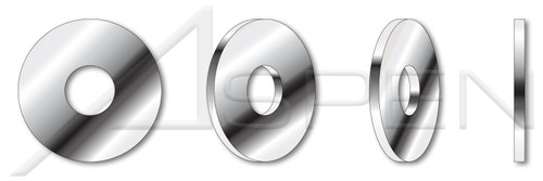 1/4" Flat Washers, Flat Washers, Machine Screws Style, Stainless Steel
