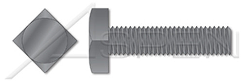 5/16"-18 X 1" Machine Bolts, Square Head, Full Thread, A307 Steel, Plain