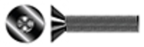 #10-24 X 1" Flat Head Socket Cap Screws, 18-8 Stainless Steel, Black Oxide