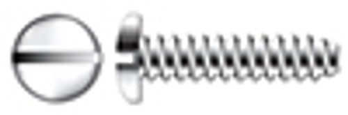 #8 X 1-1/4" Self-Tapping Sheet Metal Screws, Type "B", Pan Slot Drive, AISI 304 Stainless Steel (18-8)